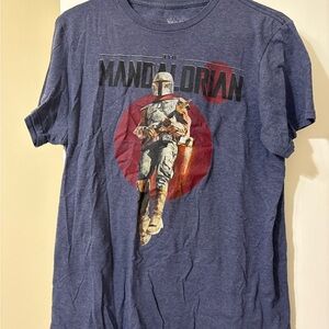 The Mandalorian heather blue t shirt